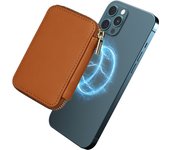 CAESBON For Apple/IPhone16 Pro Max 15/14/13/12 Pro Magnetic Leather Wallet For Magsafe Wallet Card Holder With RFID Blocking