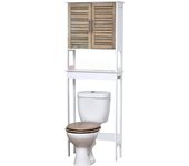 PLUSHOME Mueble de Sanitario con Estante y Tabla Mdf/bambú