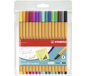 STABILO fineliner point 88, estuche de plástico de 15