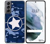 Tumundosmartphone Funda Gel TPU Samsung Galaxy S21 5G Camuflaje 03 Dibujos Personalizada