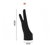 S/M/L Two-Finger Drawing Gloves Anti-touch Anti-fouling for Tablet Digital Board Touch Screen Oil Painting Office Art Supplies