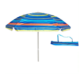 Sombrilla playa antiviento 180 o 200 cm, Max Air, marinera, forma octogonal, protección UV50 y revestimiento plateado, 8 varillas fibra de vidrio, mástil inclinable Ø28/32 mm, incluye funda con asa, con ventilación superior.pincho color se envía al azar.