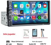 HIPPBQCC Car Radio 7 inch 1 Din Stereo MP3 MP5 Multimedia Player Support SWC/AUX/BT/SD/USB/Mirrorlink/FM/RCA/HD Video/U Disk