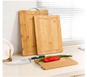 C.A - Tabla Cortar Cocina Madera Bambú Con Asa