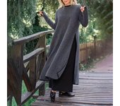 2024 Autumn Wiinter Women's Plus Size Elegant Long Pullover Dresses Robe Large Size Femme Oversized Solid Dress 2XL 3XL