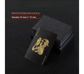 New 54 Black and Gold Plastic Playing Cards Waterproof Card Gift Collection Aluminum Foil Poker Set Practical Party Gifts