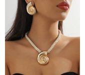 3 Pcs/set Simple Fashion Starfish Pendant Necklace Ocean Style Party Banquet Exaggerated Earrings Personalized Women Jewelry Set