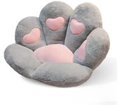 Cojín con forma de pata de gato Kawaii con forma de pata de gato de 28 x 24 pulgadas, cojín de felpa para sofá perezoso