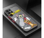 Tom and Jerry Cartoon Art For Samsung Galaxy S24 S23 S22 S21 S20 Ultra Plus FE Note 20 5G Frosted Translucent Phone Case