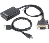 Cable adaptador gembird vga a hdmi 0,15m con audio 3,5mm