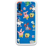 Funda original compatible con Samsung Galaxy A70 - Bob Esponja Multipersonaje