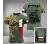 Men's T-Shirt Summer Short Sleeve 3D Printed Poland Soldier Veteran Harajuku Loose Top T-Shirt Men's Oversized Clothing 6XL
