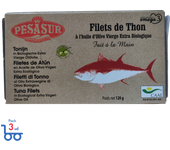 Atún en Aceite de Oliva Virgen Extra Ecológico Pesasur Lata 120 g [3x120 g Total 360 g]