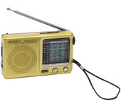 PORCHEDDU Radio Meteorológica De Emergencia Portátil Con Banda Completa SW AM FM Mini Radio Latería Para Interior Y Exterior