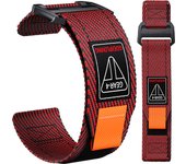 22mm Nylon Velcro Strap for Garmin Vivoactive 4, Forerunner 255/265, Venu 3/Venu 2, Sport Rugged Loop Watch Band for Gear S3