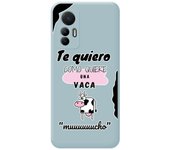 Funda Silicona Líquida Azul para Xiaomi 12 Lite 5G diseño Vaca Dibujos