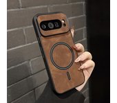 Luxury Matte Leather For Magsafe Magnetic Wireless Charge Phone Case For Google Pixel 9 PRO XL 9 8A 7 PRO Shockproof Phone Case