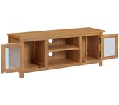 vidaXL Mueble para TV madera maciza de roble 110x35x44 cm, Mueble de Salon, Mueble TV, Mueble TV salon, Mesa de TV, Mueble tele
