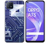 Tumundosmartphone Funda Gel Tpu para Oppo A73 5G diseño Circuito Dibujos