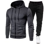 Pantalones de manga larga de otoño e invierno, chaqueta de otoño e invierno, traje con capucha de moda informal para hombre