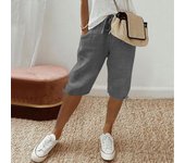 Women's Casual Pockets Elastic Drawstring Casual Pants Leg Drawstring Five Pants Pant Pants for Women Women’s Pants Women’s Pant