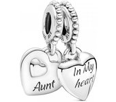 Pandora - Charm Colgante Corazón de Tía y Sobrina 799188C00