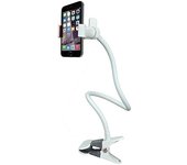 Soporte para teléfono de escritorio ajustable en cuello de cisne, Universal Teléfono Móvil Soporte Cuello de Cisne Soporte, con brazo articulado 360° y doble pinza para todos los teléfonos.