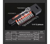 1/4'' 3/8''  1/2'' Socket Wrench Set Extension Rod Multi-function Ratchet Spanner Set Car Motorcycle Repair Hand Tool Set