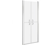 vidaXL Puerta de Ducha ESG Esmerilado (83-86)x190 cm Cabina Baño Aseo Mampara Color Negro,  Plateado, y mas
