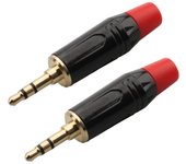 FGNS 2 Piezas Enchufes estéreo de 3,5 mm Tipo Soldadura, conector de cable de audio tipo soldadura de 1/8 ", conector de reparación de repuesto de 3,5 mm para trabajo, enchufe macho estéreo de 3 polos TRS