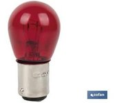 Lámpara cofan 2 polos ambar centrada p21/5w (bay15d) 12v "venta unitaria"