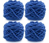 Hilo de lana para tejer 4xHilo de tejer para crochet, hilo grueso suave para hacer proyectos de hilo