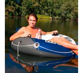 Sillón hinchable River Run Intex con respaldo azul Ø135cm