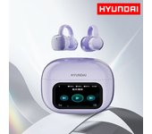 Choice HYUNDAI HY-C02 LED Power Display Earphones Wireless Bluetooth Headphones Mic Noise Cancellation Stereo Sound Earphones