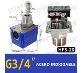 G1 HFS-25 Automatic Stainless Steel Paddle Water Flow Switch Liquid Controller Valve Sensor 1 Inch 1/2 3/4 12V to AC220V