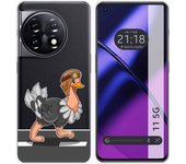 Funda Silicona Transparente para Oneplus 11 5G diseño Avestruz Dibujos