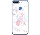 Tumundosmartphone Funda Gel Tpu para Huawei Honor 7A / Y6 2018 Diseño Flores Minimal Dibujos