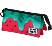 Oh My Pop Melty Melon Estuche Portatodo Triple, Verde