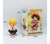 13cm Anime Figure One Piece Monkey D Luffy Roronoa Zoro Kawaii Toys Q Figural Nendoroid Car Decoration PVC Model Gift