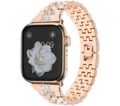 For Apple Watch Band Ultra 49mm, 45mm, 41mm, 40/44mm, 42mm, Diamond Glitter, Metal Band, iWatch Series 9, 8, 7, 6, 5, 4 SE