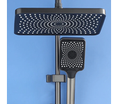 Ceiling Shower Head Rainfall Bathroom Toilet Accessories Bath Hydro Massage Mixer Black Faucet Complete Set bathroom shower
