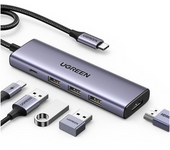 HUB UGREEN 5EN1 USBC TO HDMI+3*USB 3.0 A+PD