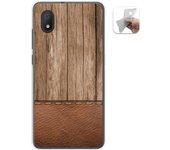 Tumundosmartphone Funda Gel Tpu para Alcatel 1B 2020 diseño Madera 09 Dibujos