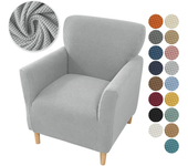 Cubierta De Sofá De Poliéster 100% Con Diseño De Tela Jacquard Color Sólido Para Sala De Estar Barra De Comedor Antideslizante Técnica Básica Máquina De Lavar Invierno