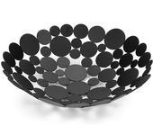 Frutero Redondo Negro de Hierro, frutero moderno, Panera, Decorativo Cuenco