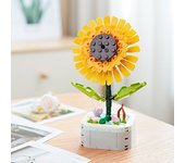 Perpetual Bouquet Tulip Flower Sunflower Building Block Home Decoration Plant Potted Assembly Bricks Valentine Child Gifts