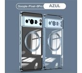 For Google Pixel 9 8 7 Pro 8A Magsafe Transparent Electroplating Soft Silicone Magnetic Wireless Charging Shockproof Back Cover