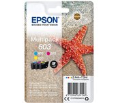 Paquete de 3 cartuchos de impresora Epson Original 603 amarillo, cian, magenta 130 páginas 2,4 ml (C13T03U54010)