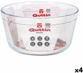 Bandeja para Horno Quttin 104639 Vidrio 2,9 L (4 Unidades) (21,5 cm)