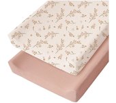 Funda para cambio de muselina para niños y niños, y transurable Algodón ultrasuave, juego de sábanas para cambiarse pañales para recién nacidos, paquete sábanas cubierta almohadilla pañales 2 piezas Caja protectora pañales Manga del cambio